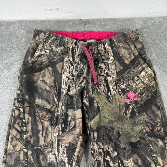Mossy Oak Sweatpants Womens Small Camo Pink Trim Hunting Y2K 2000s Baggy - Picture 6 of 10